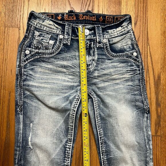 Rock Revival Jeans Nash SB200 Slim Boot Stretch Men’s Size 26x29 - Picture 5 of 8
